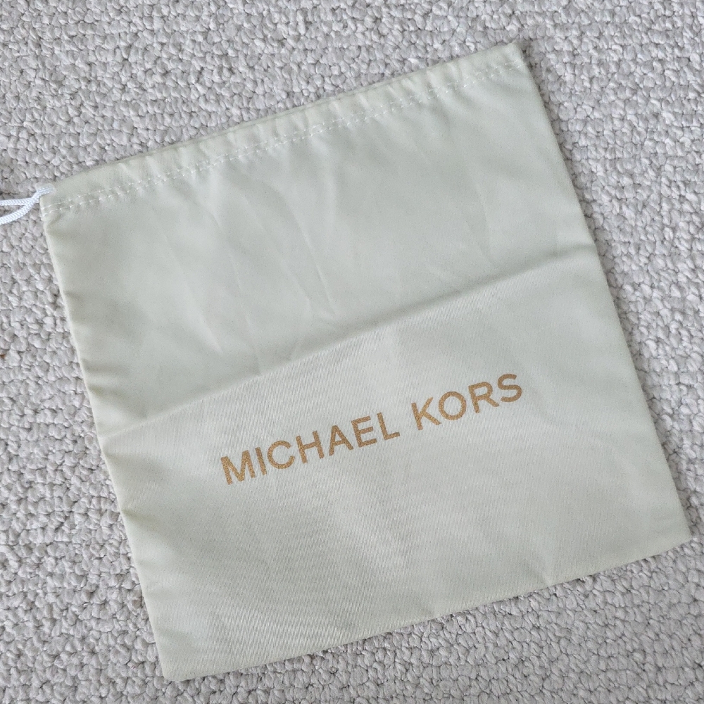 Michael Kors Beige Pouch with Gold Logo